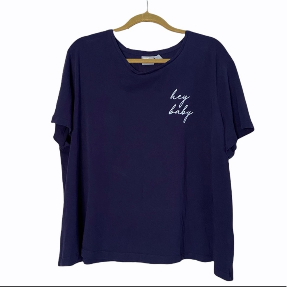 ASOS Navy Blue Hey Baby Tee Size 16